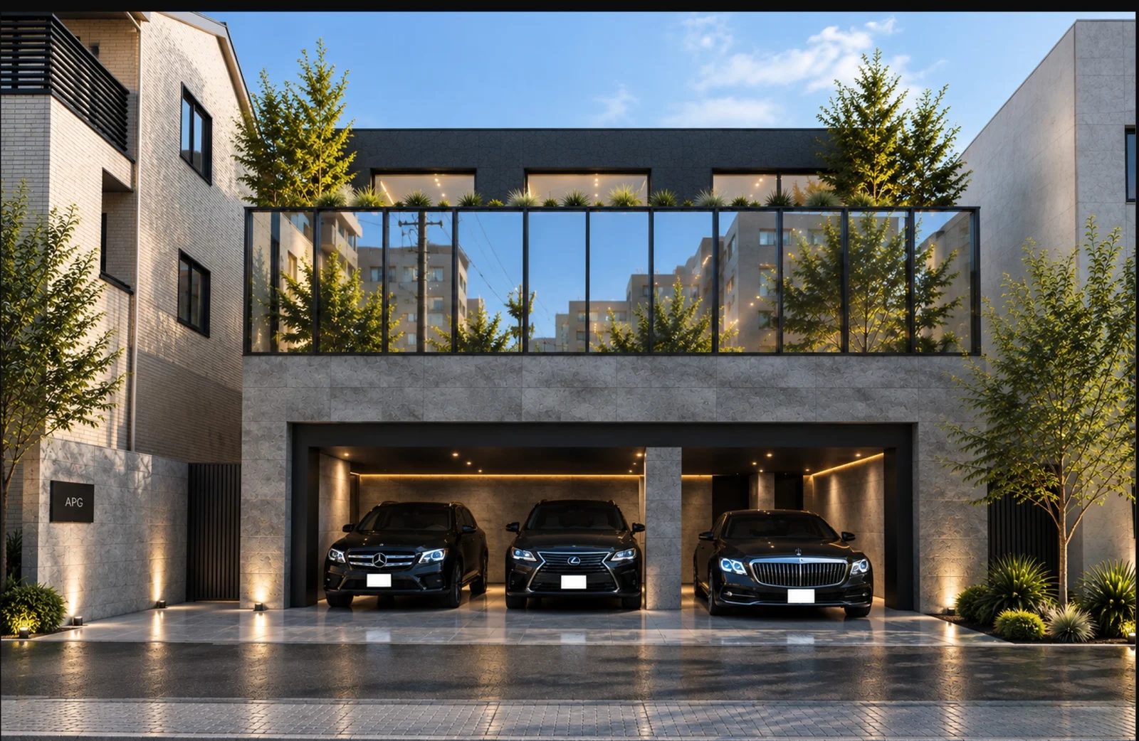 APG Azabudai Premium Residence exterior perspective, morning